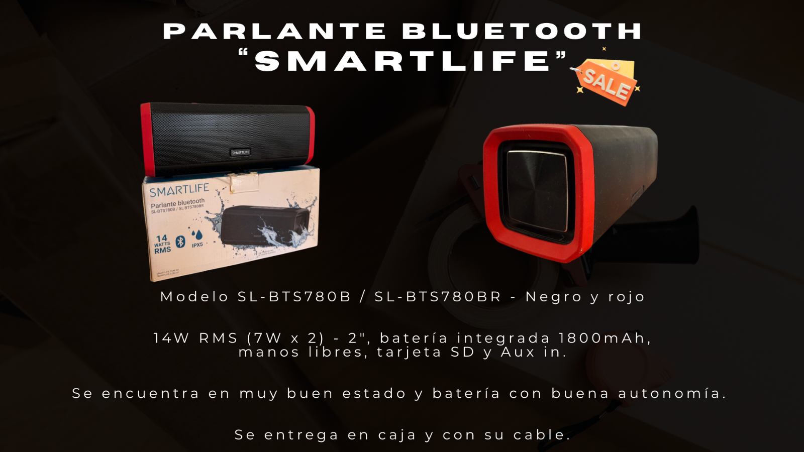 Parlante bluetooh “SMARTLIFE”