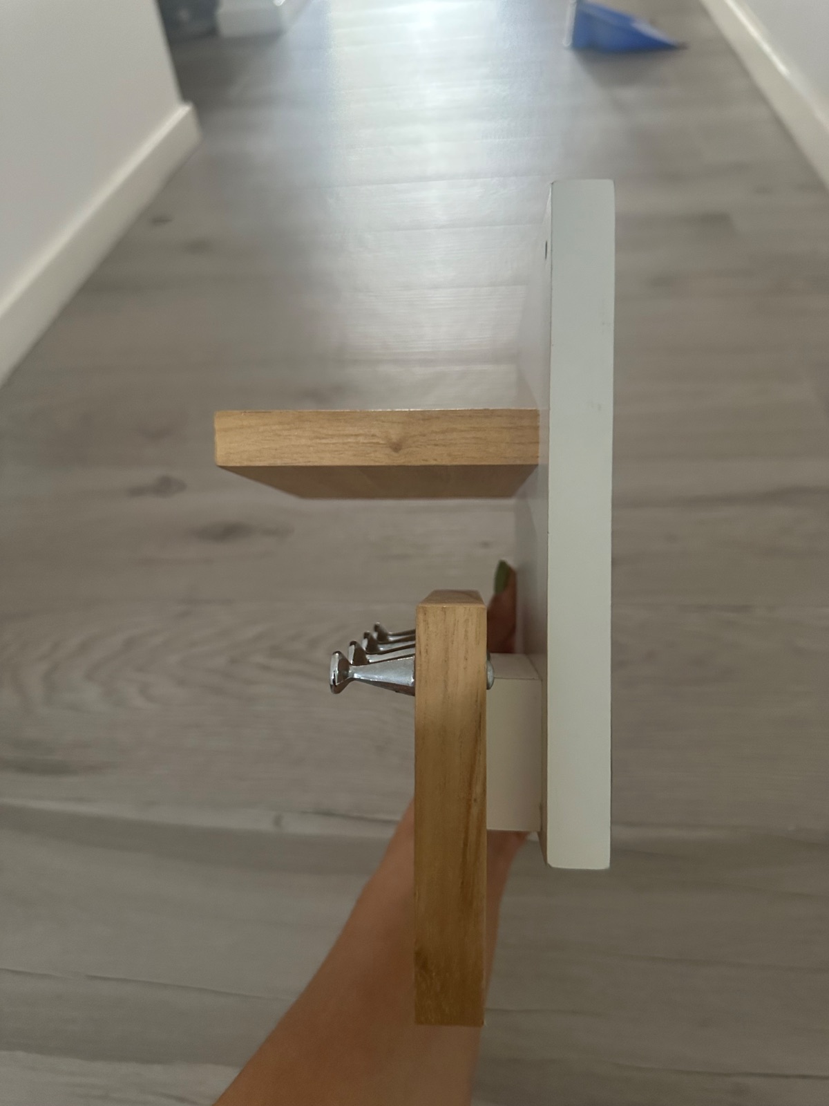 Porta llavero con espacio para decoración de madera 