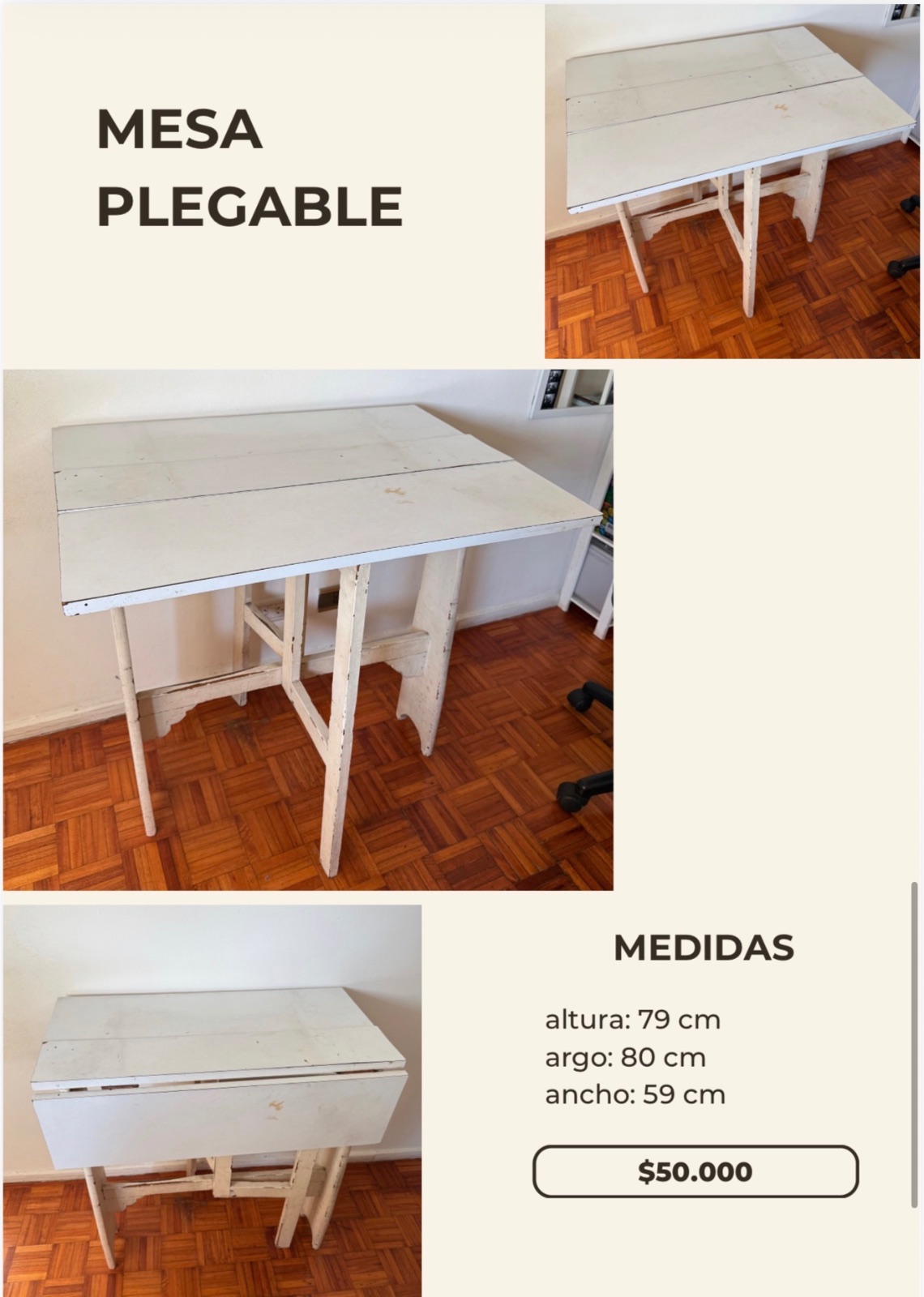 Mesa plegable