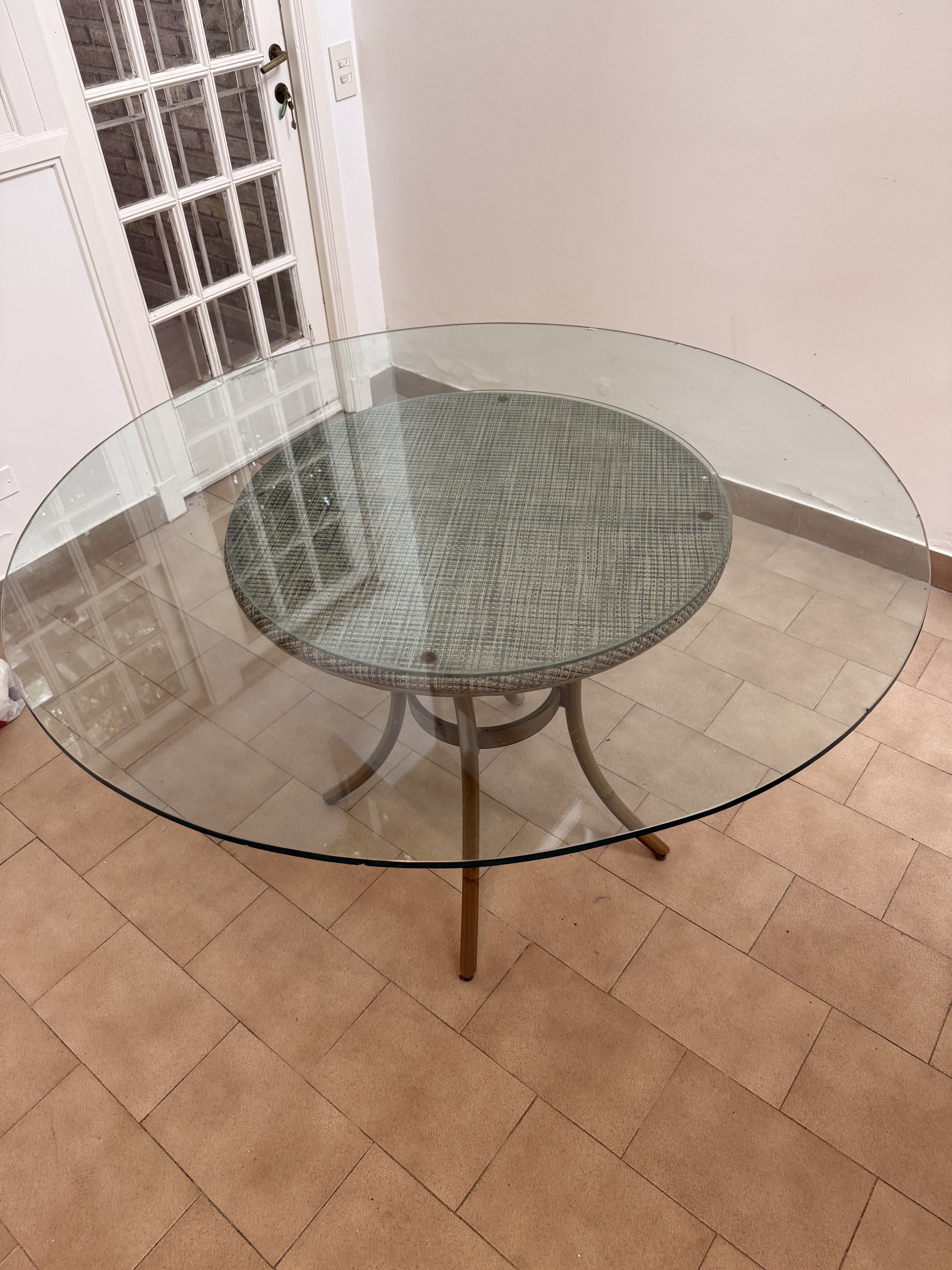 Mesa vidrio comedor 4/6 pers