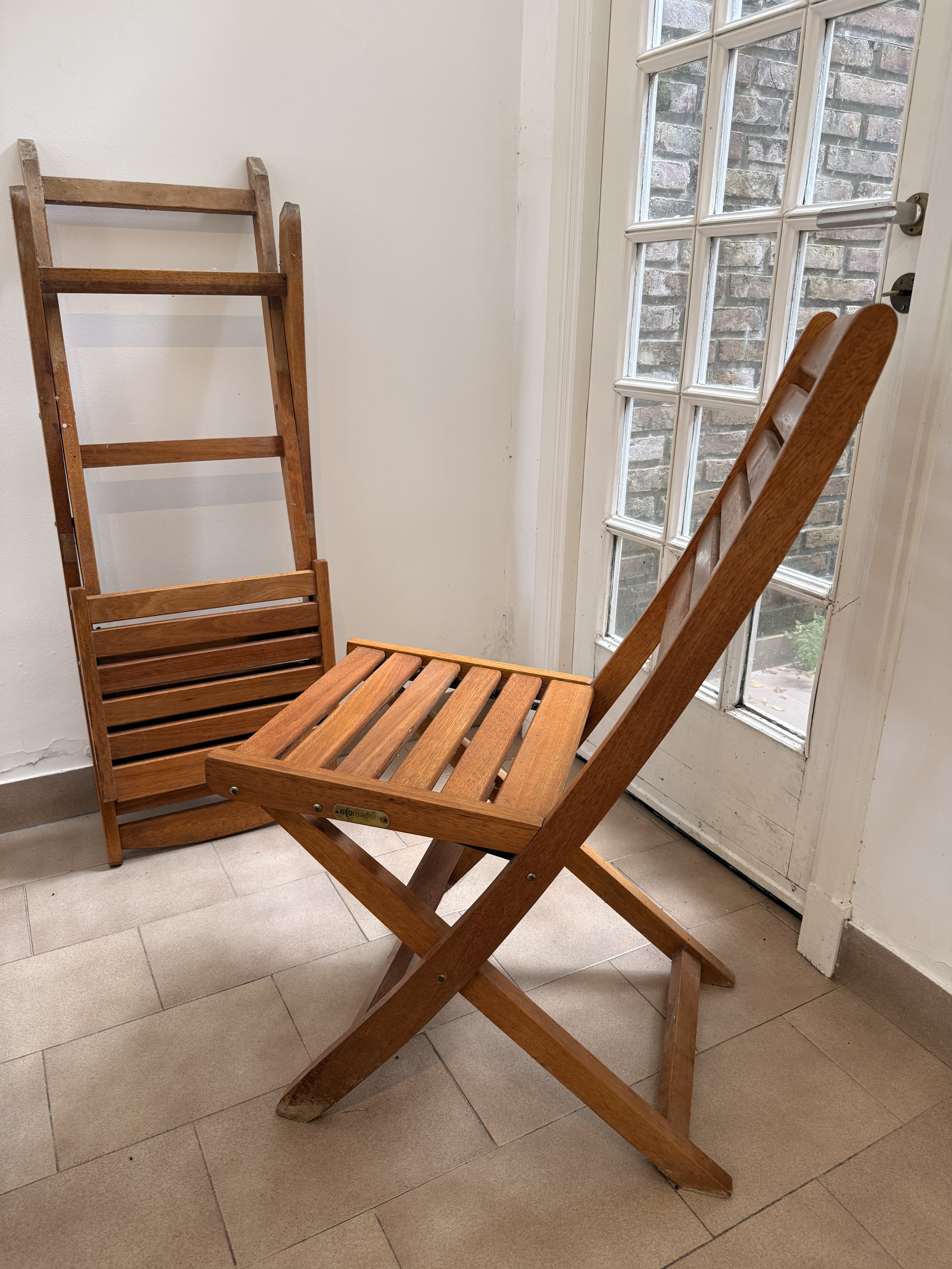 Sillas madera plegables X4