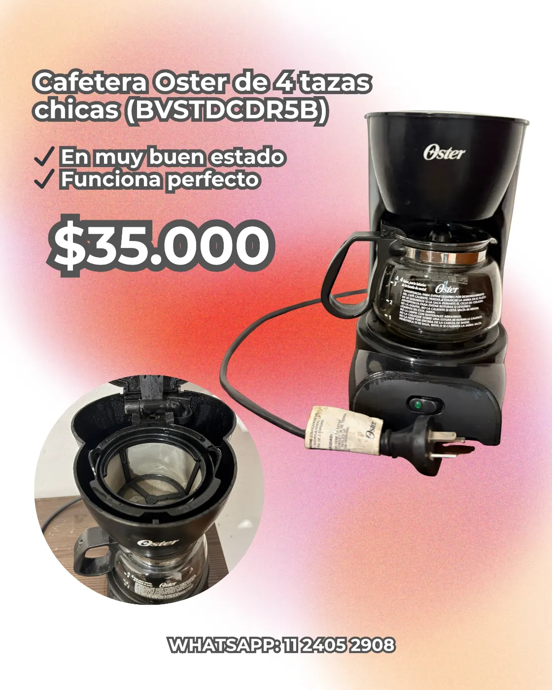 Cafetera Oster Chica