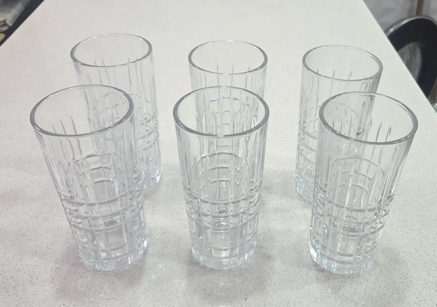 6 vasos 15cm de alto