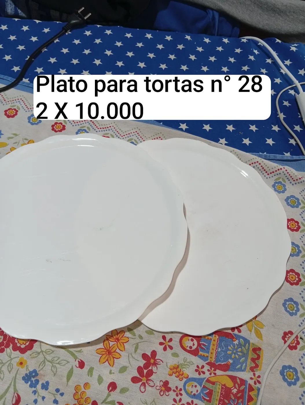 Amodil Plato para tortas n° 28 2 X $10.000