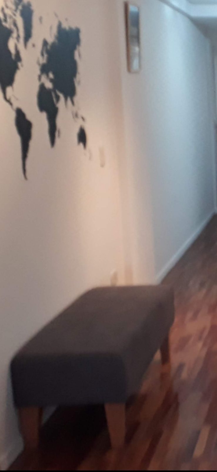 Pie de cama nordico pana gris