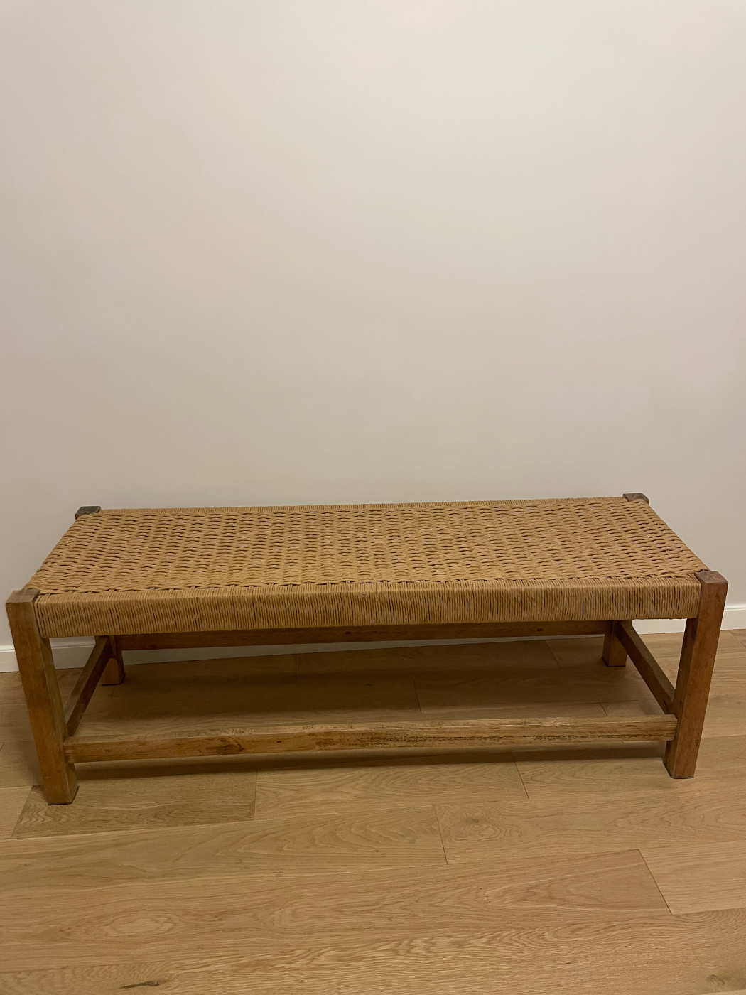 Pie de cama banco hilo kraft tejido cerrado 1.2