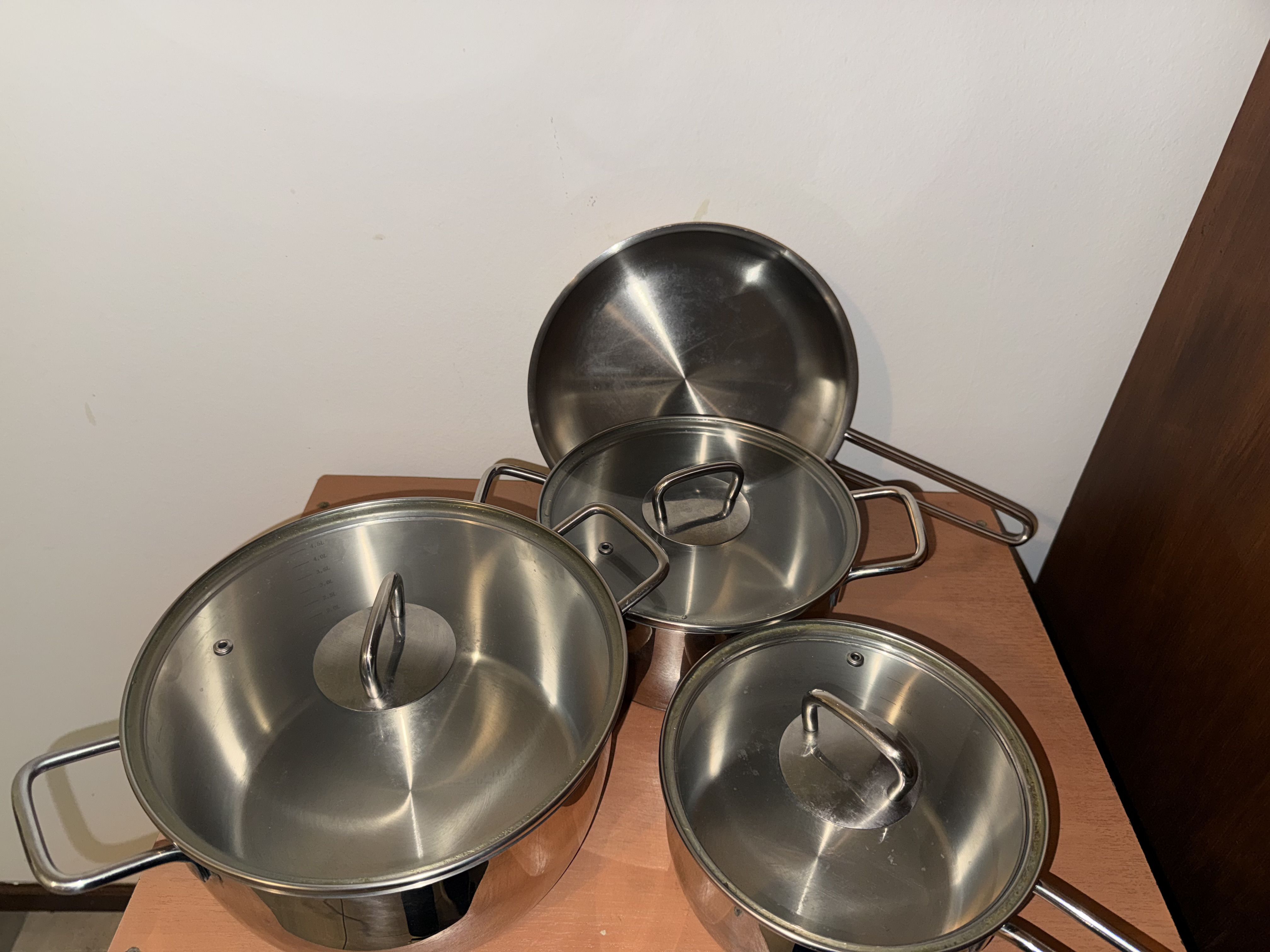 🍳✨ BATERÍA DE COCINA DE ACERO INOXIDABLE – 7 PIEZAS ✨🍳