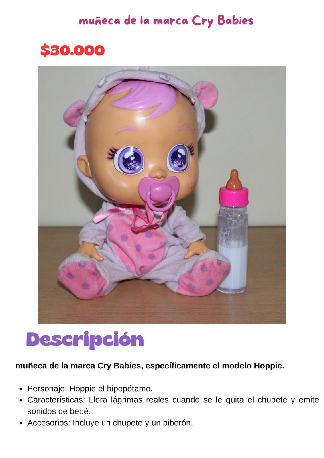 muñeca de la marca Cry Babies