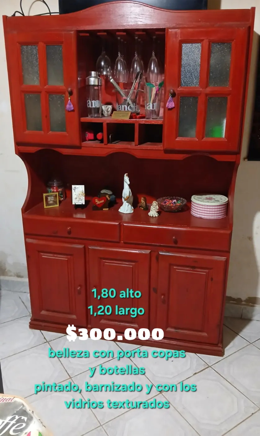 MODULAR CON PORTA COPAS Y BOTELLAS 