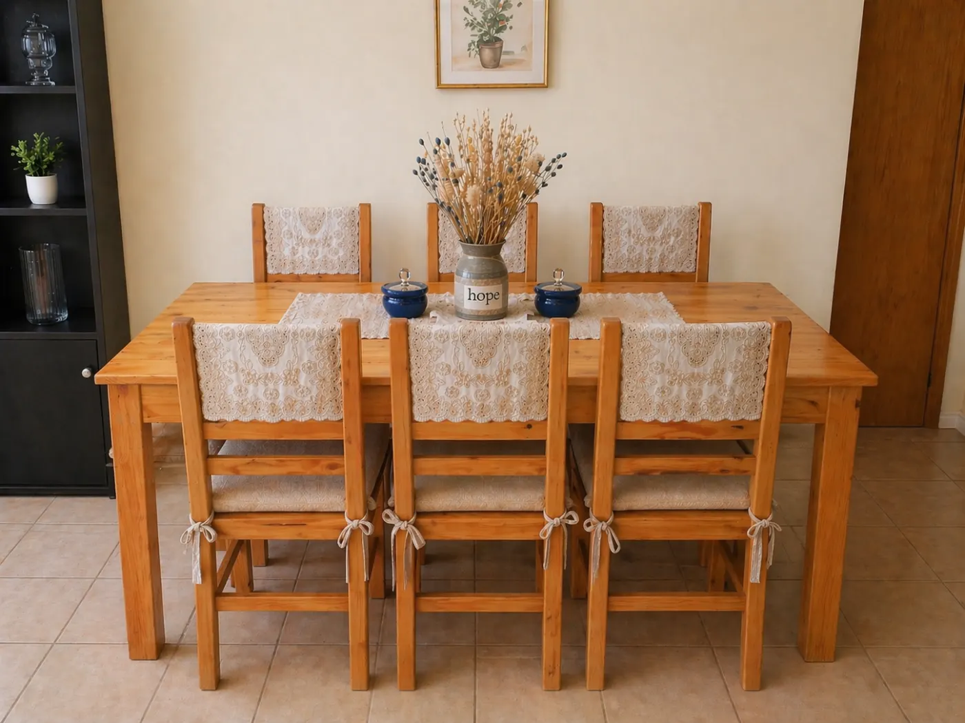 MESA DE COMEDOR 6 SILLAS 