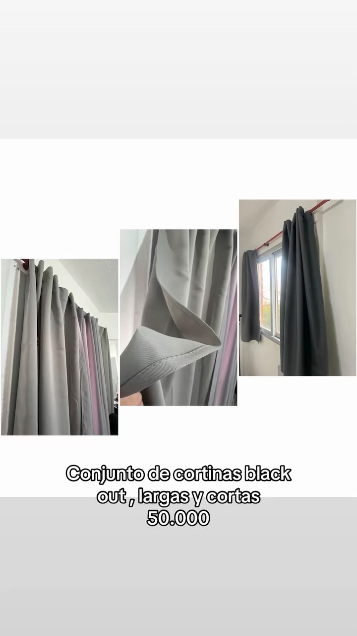 Cortinas cortas y largas Black out