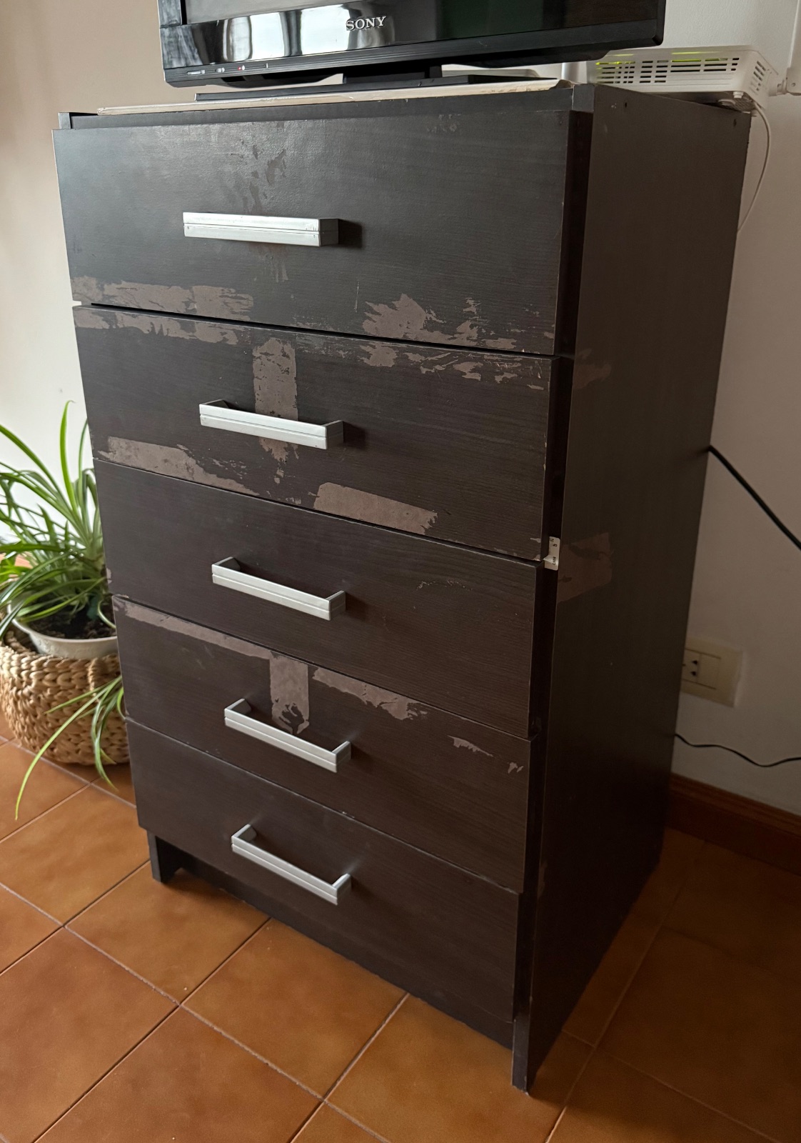 Cajonera chifonier, 5 cajones