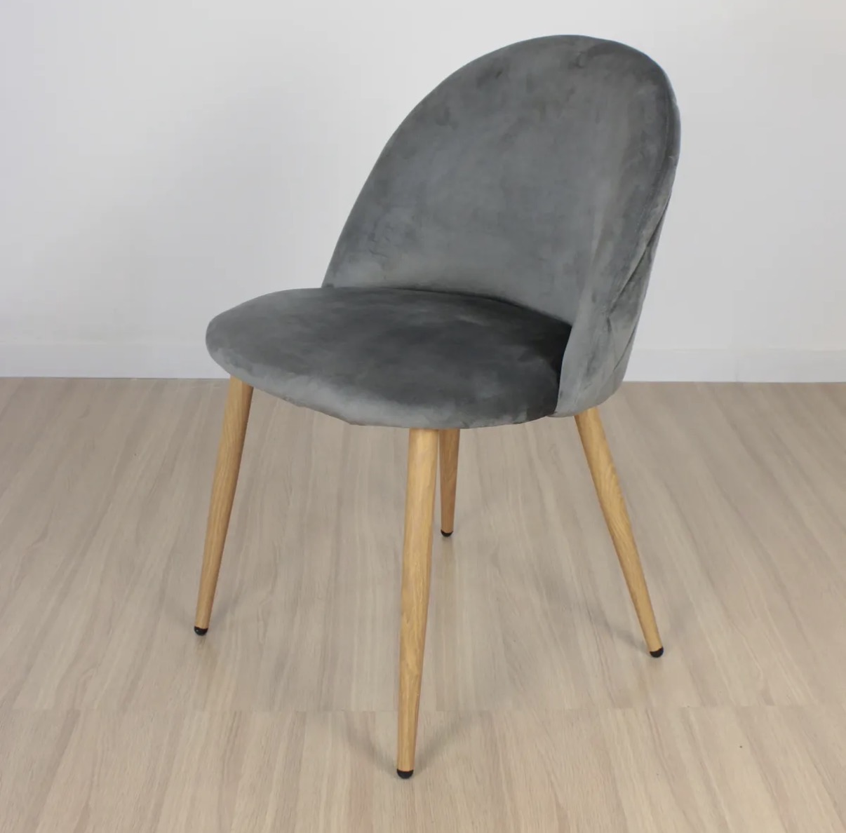 Sillas De Comedor Modernas Tapizadas Gris x4