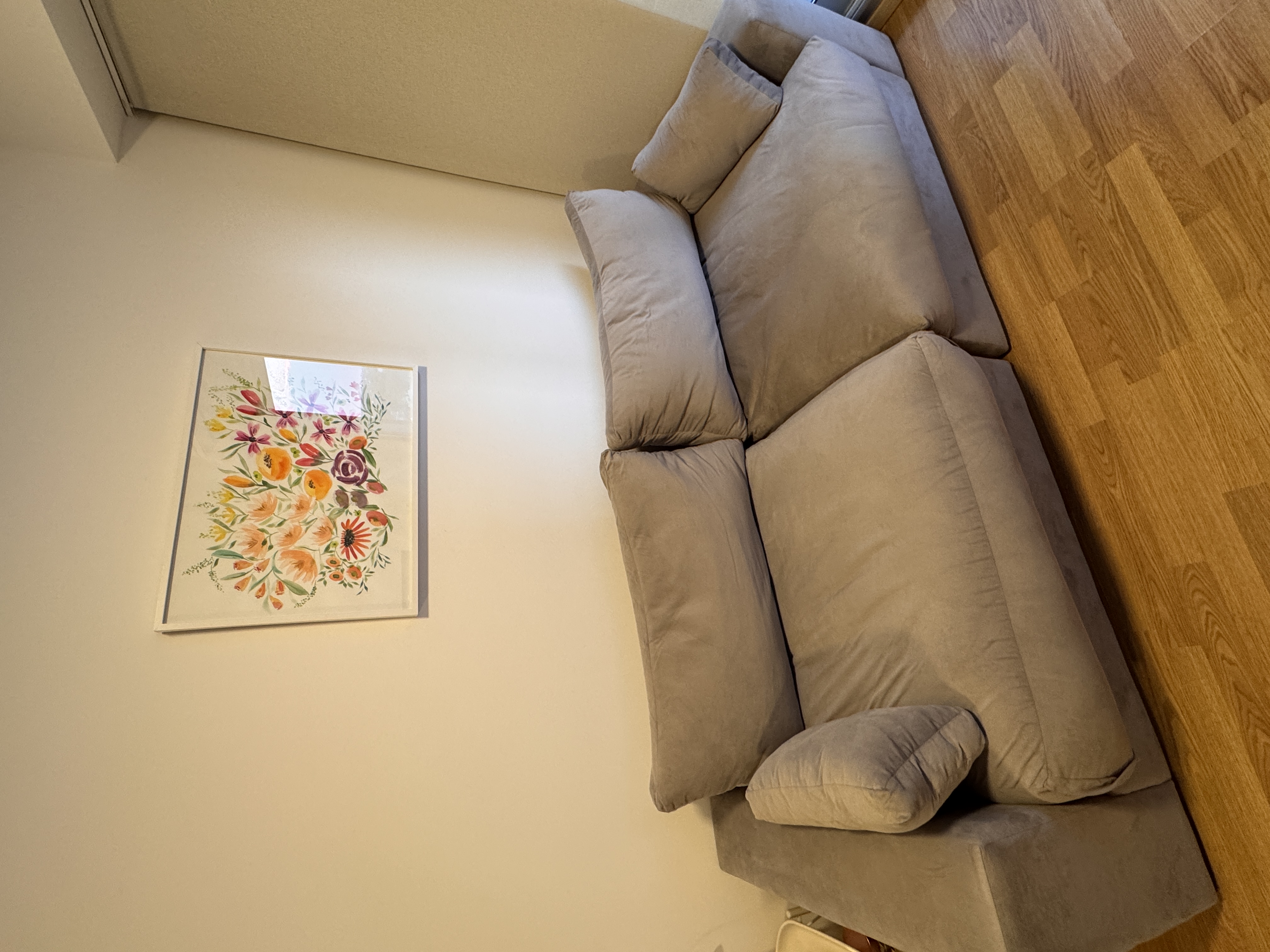 Sillón de dos módulos de pana