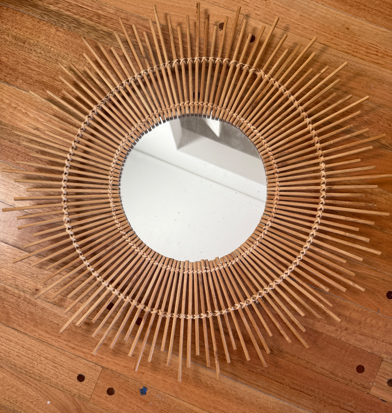 Espejo de 60 cm redondo de Rattan