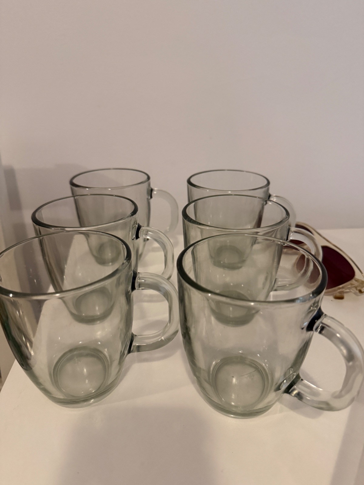 Set 6 tazas de vidrio 