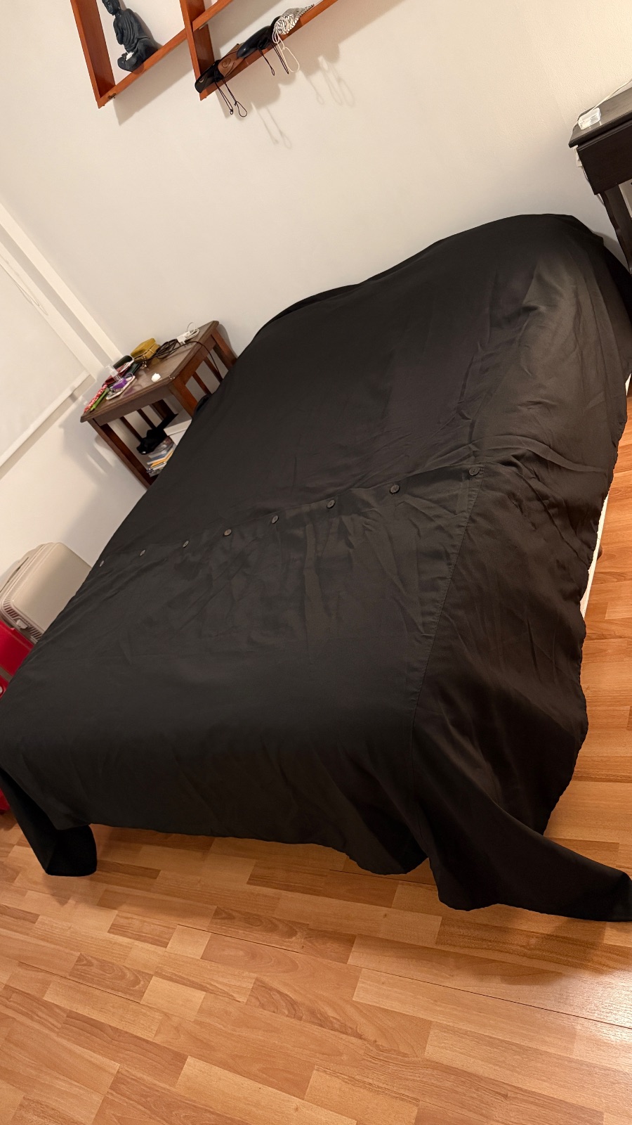 Cubre edredón 2 plazas negro 