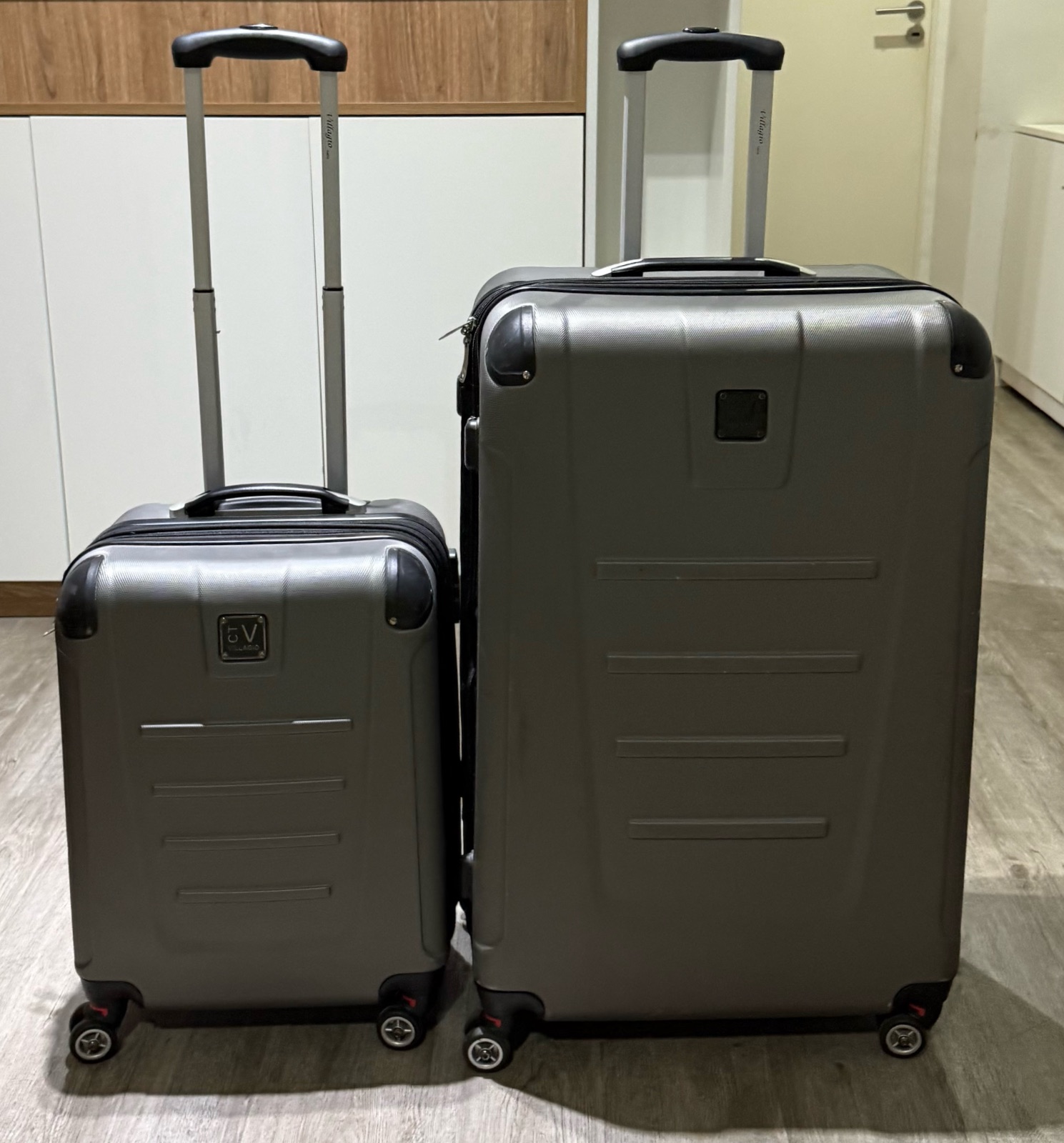 Valija grande + carry on de polycarbonate