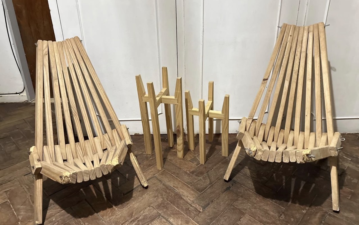 Sillas bajas plegables