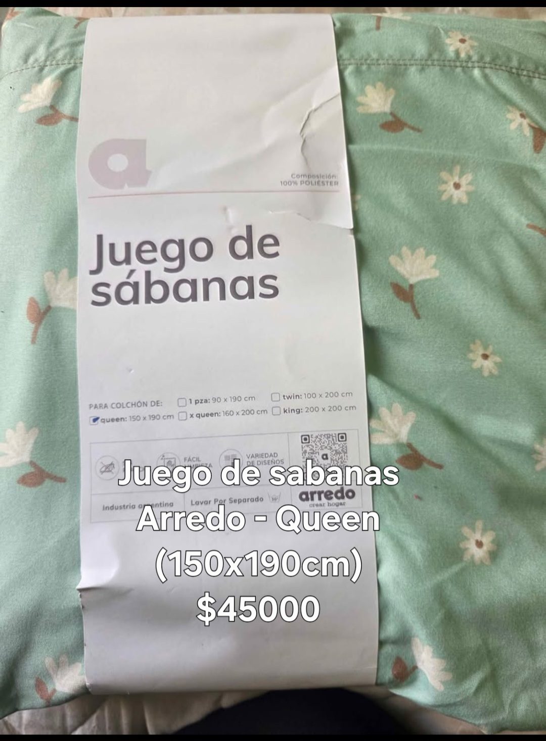 Juego de sabanas Arredo (Queen 150x190)