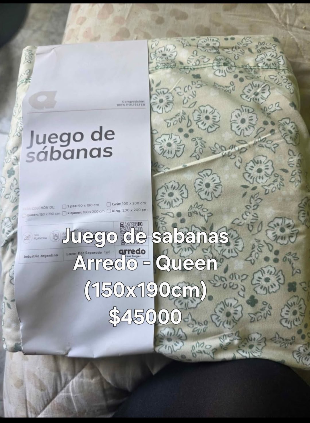 Juego de sabanas arredo (Queen 150x190)