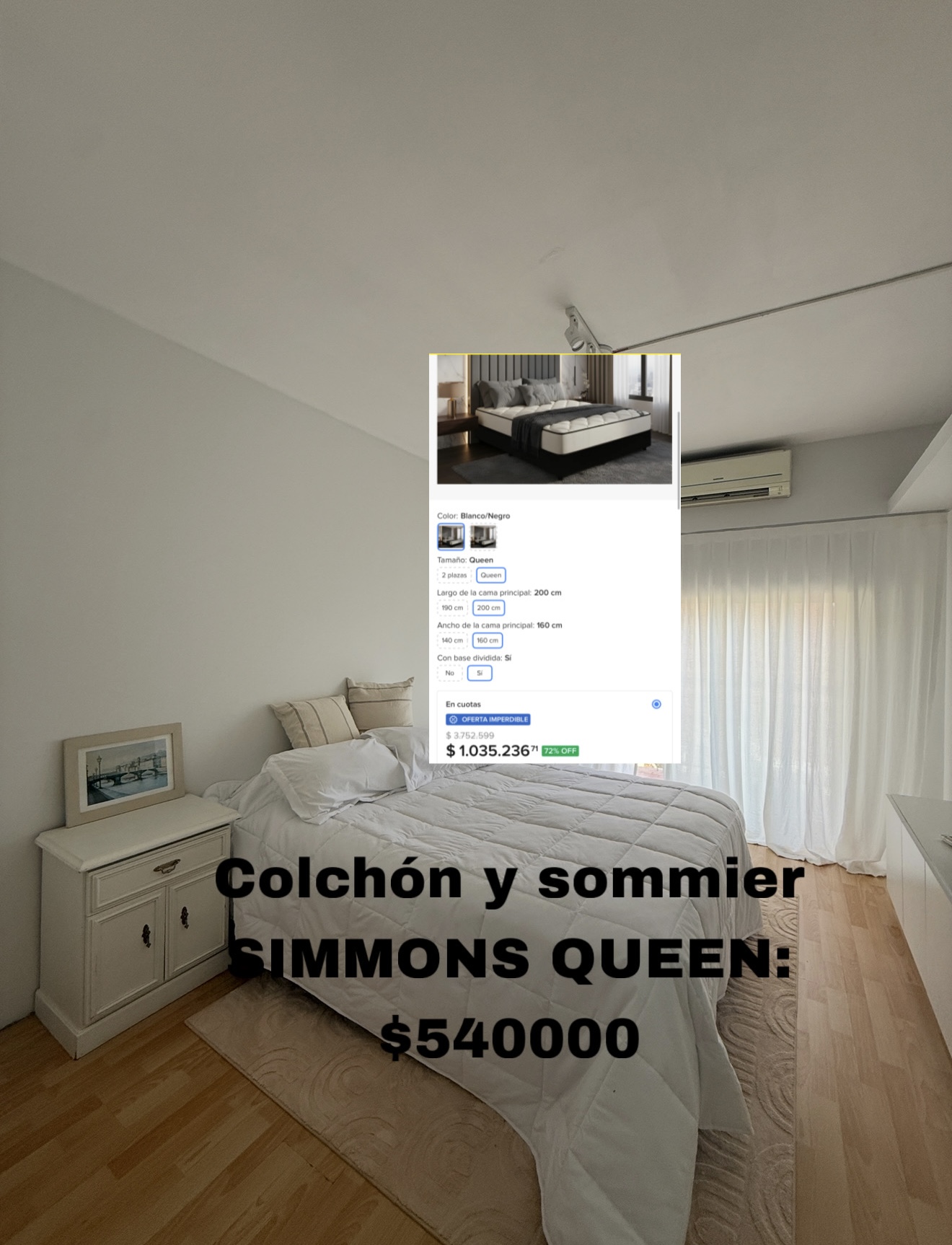 Sommier y colchĂłn SIMMONS