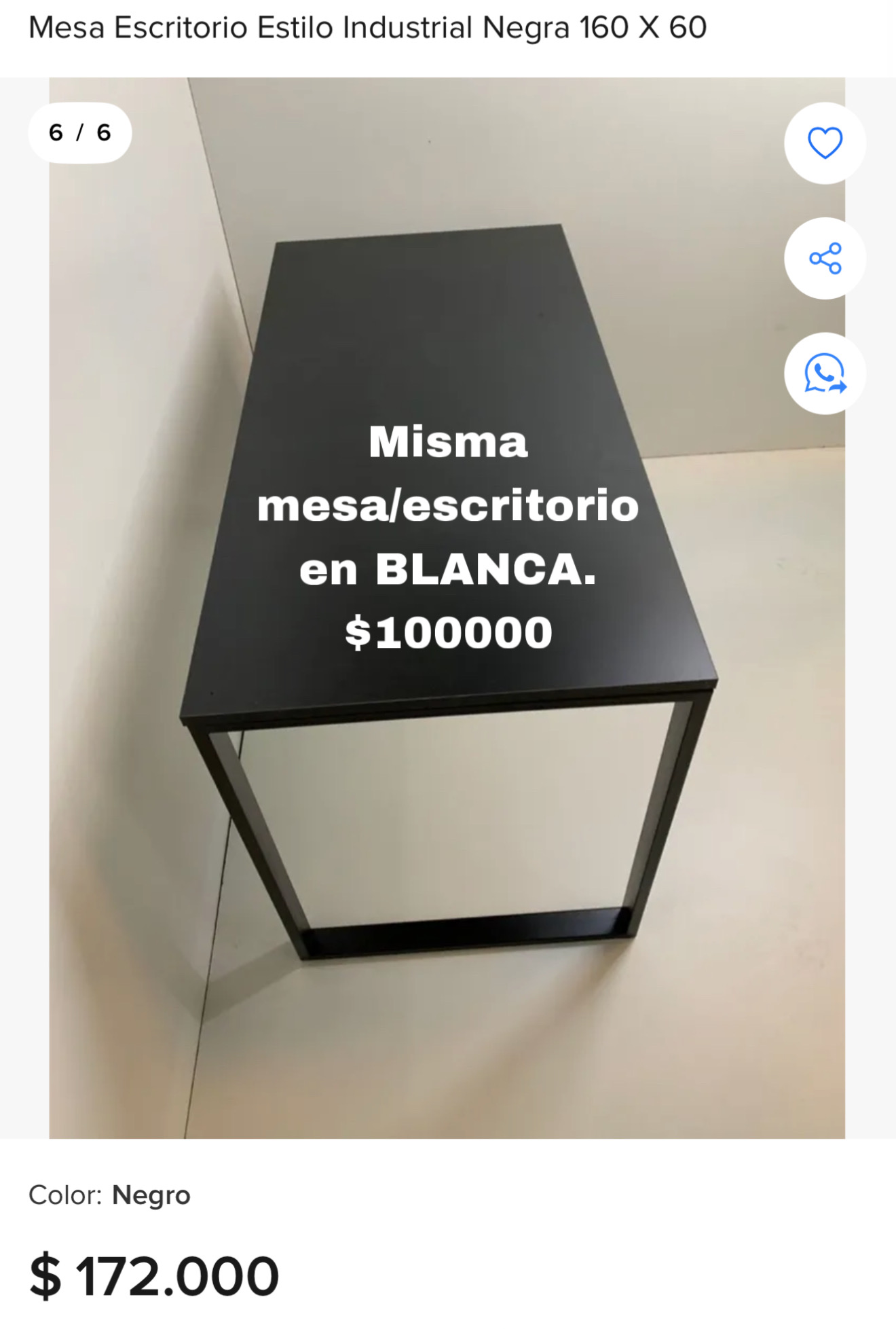 Escritorio TODO BLANCO 160x60